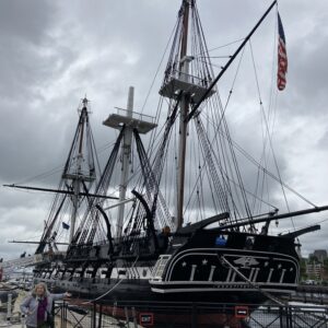 USS Constitution in Boston Harbor. Students might research life on a historic vessel, the development of the US Navy, or the causes of a historic conflict as a history extracurricular activity.